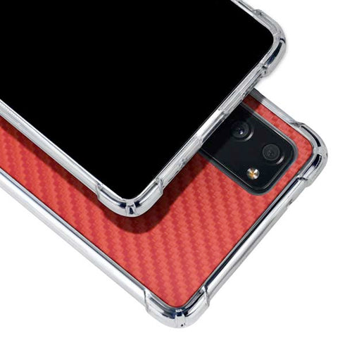 Red Carbon Fiber Specialty Material Galaxy S20 FE Clear Case